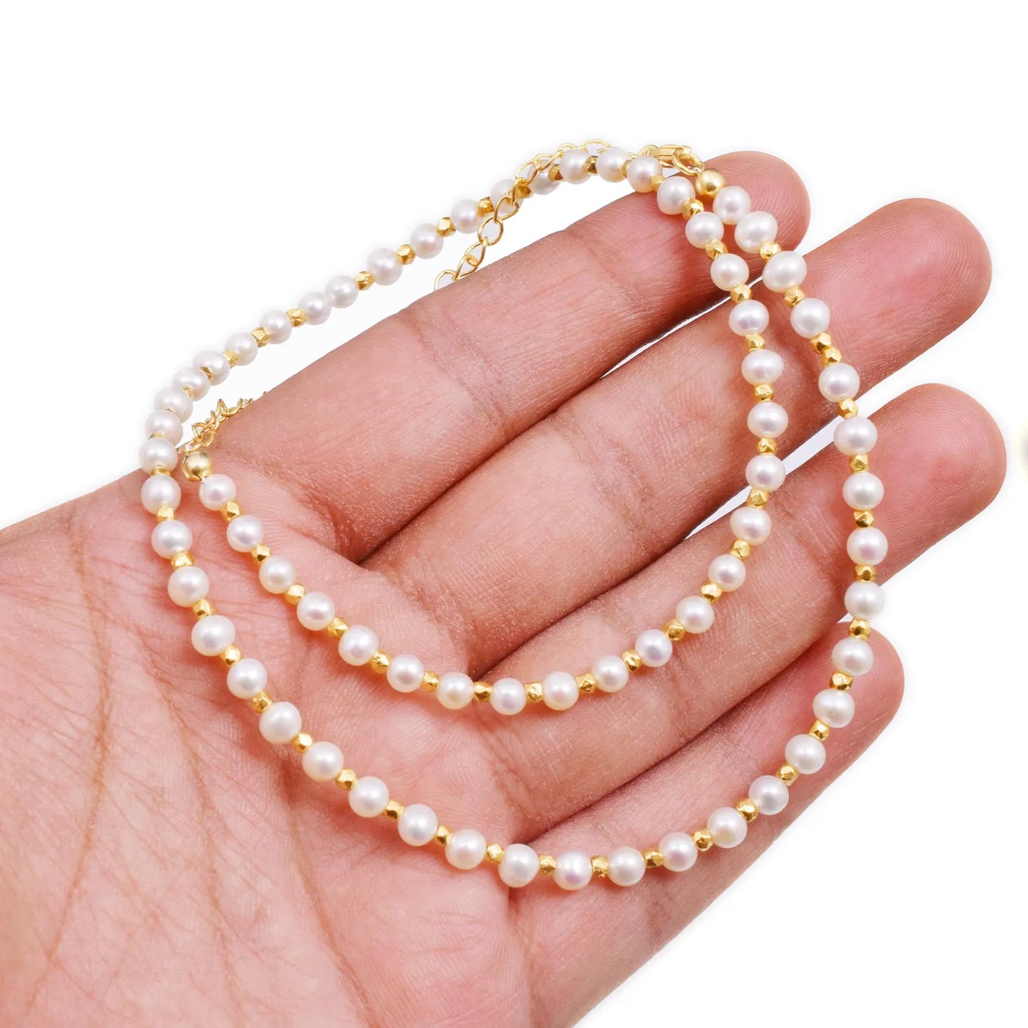 Fresh Water Pearl Necklace 4 mm Smooth Round Pearl
