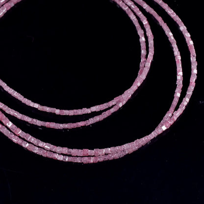 Pink Diamond CUBE Beads Natural Sparkling Faceted Box Diamond Beads