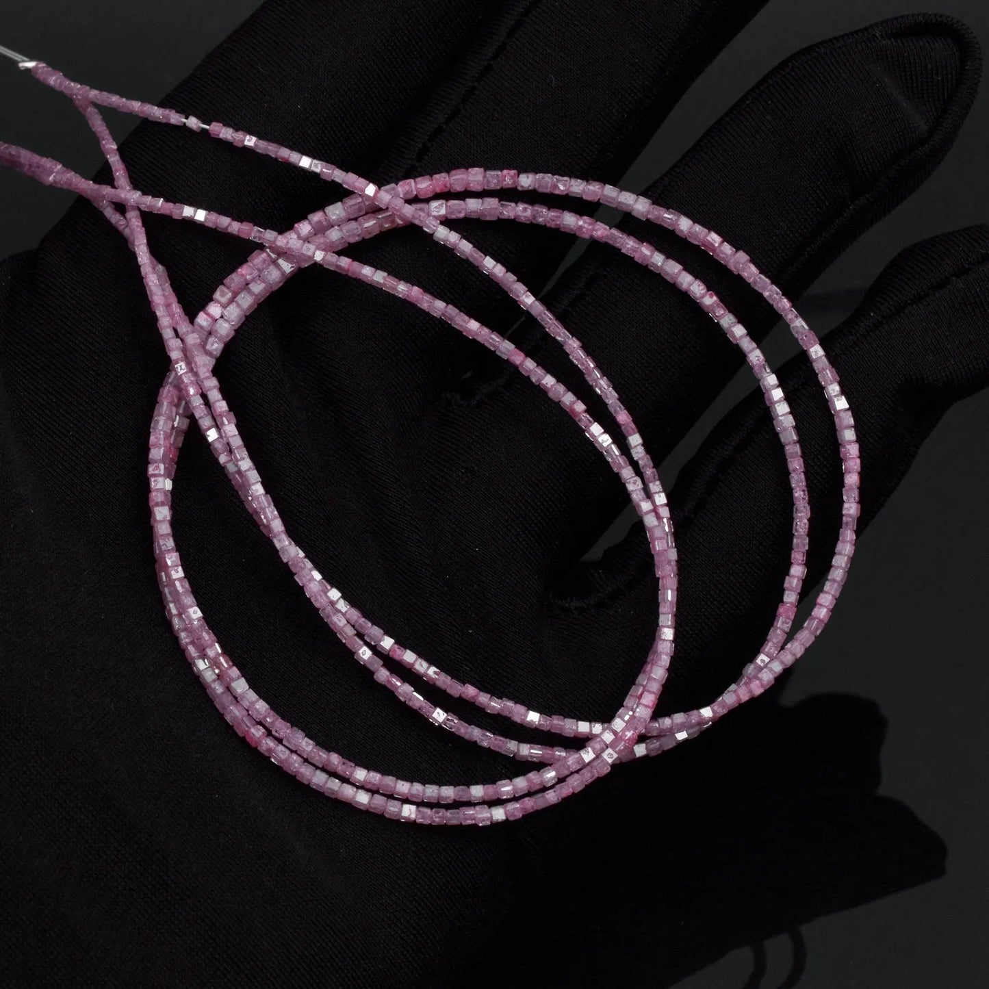 Pink Diamond CUBE Beads Natural Sparkling Faceted Box Diamond Beads