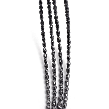 Black Diamond Beads 3 - 5 mm Faceted TUMBLE Diamond Beads