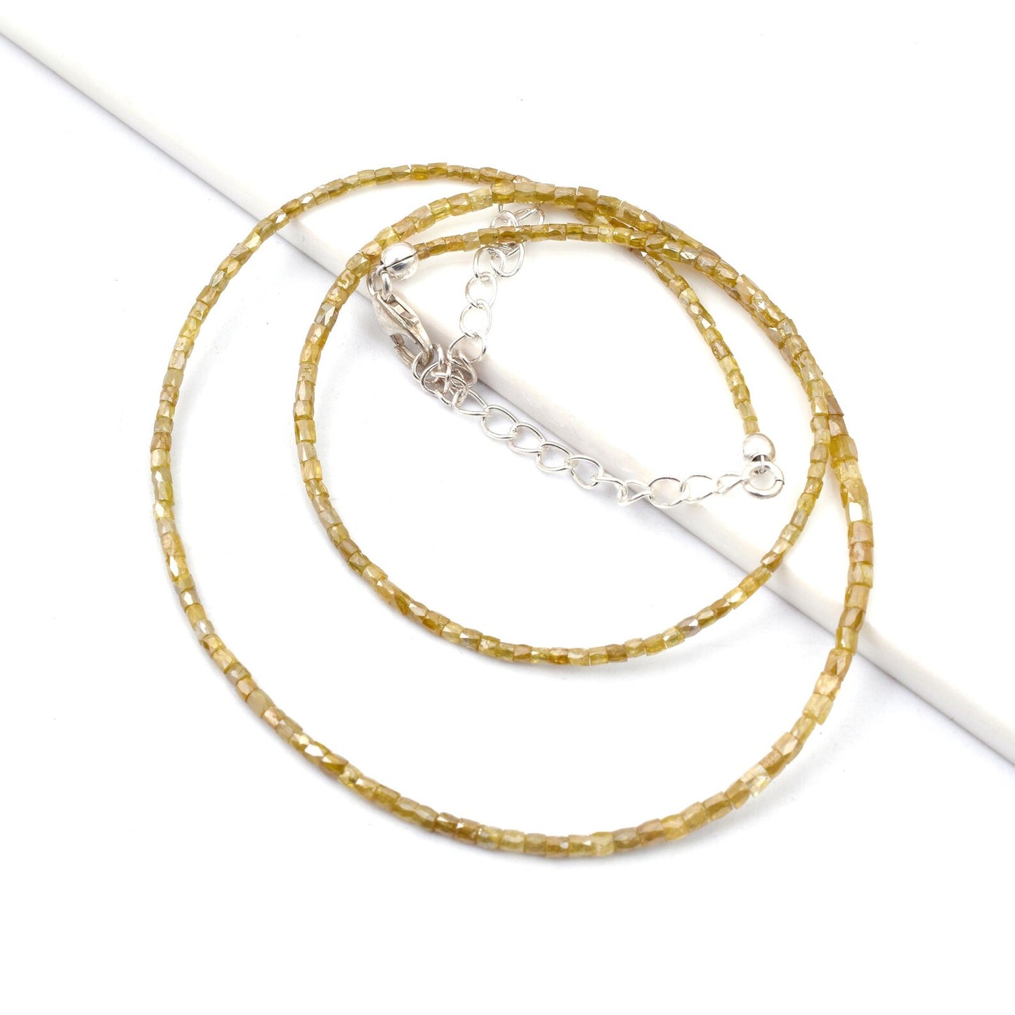 Tube Yellow Diamond Necklace