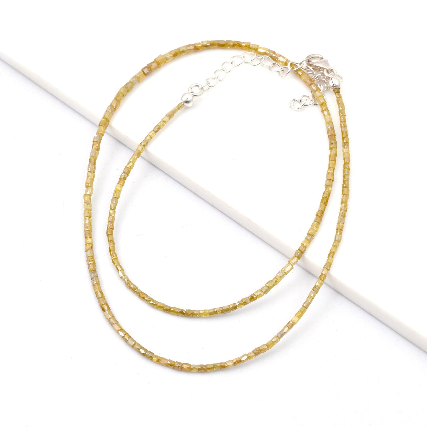 Tube Yellow Diamond Necklace