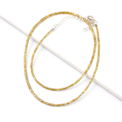 Tube Yellow Diamond Necklace