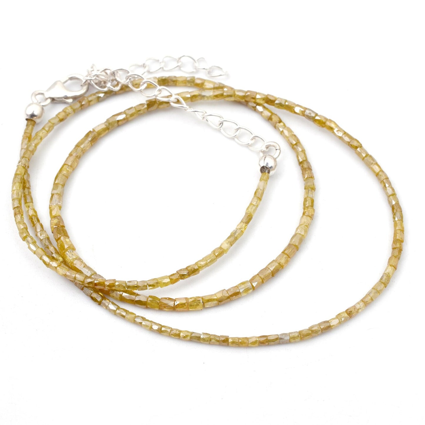 Tube Yellow Diamond Necklace