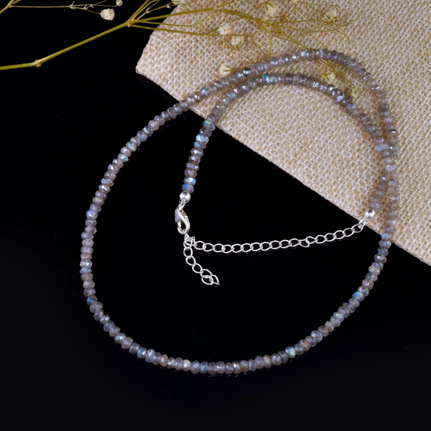 Blue Flashy Labradorite Necklace