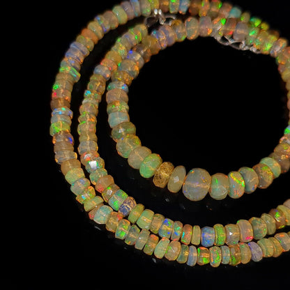 Ethiopian Opal Beads Necklace 4 - 5.5 mm