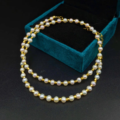 Fresh Water Pearl Necklace 4 mm Smooth Round Pearl