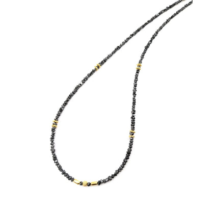Uncut Black Diamond Necklace 2 - 3 mm