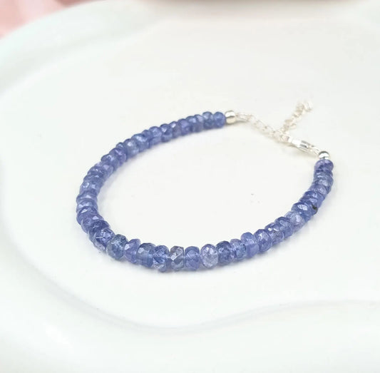 Tanzanite Bracelet 925 Sterling Silver Bracelet