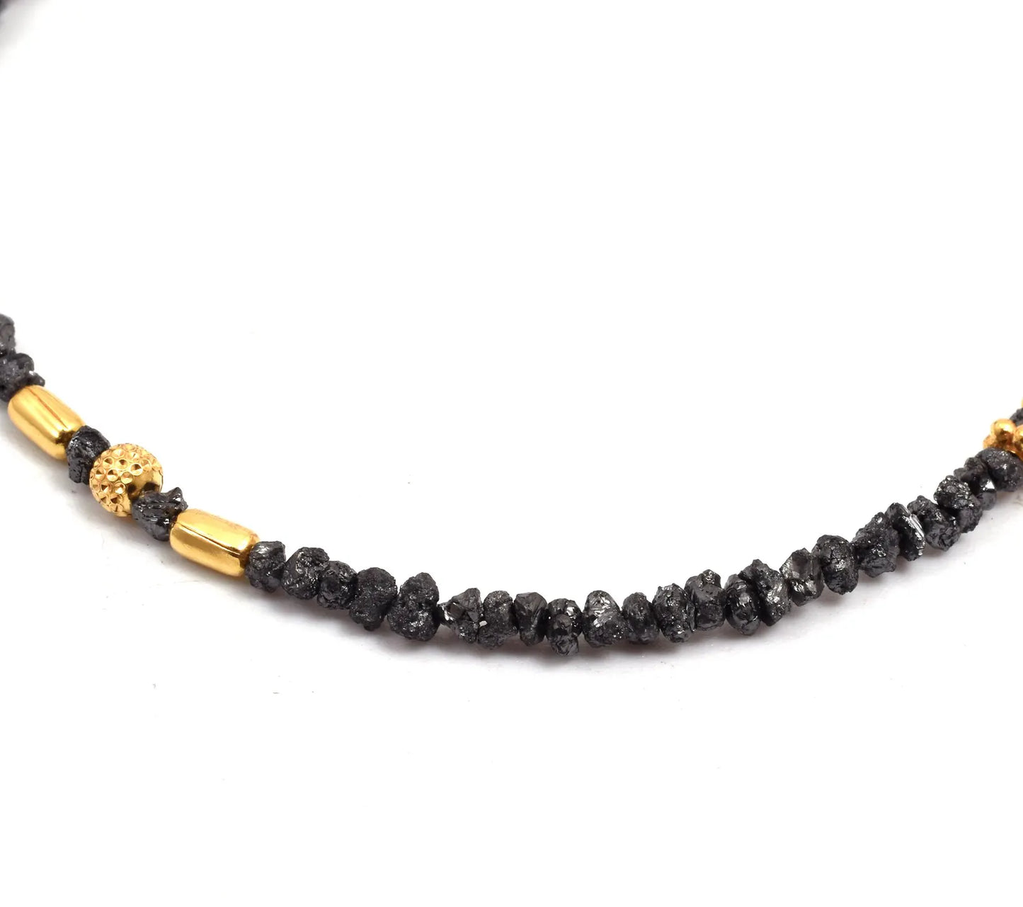 Uncut Black Diamond Necklace 2 - 3 mm