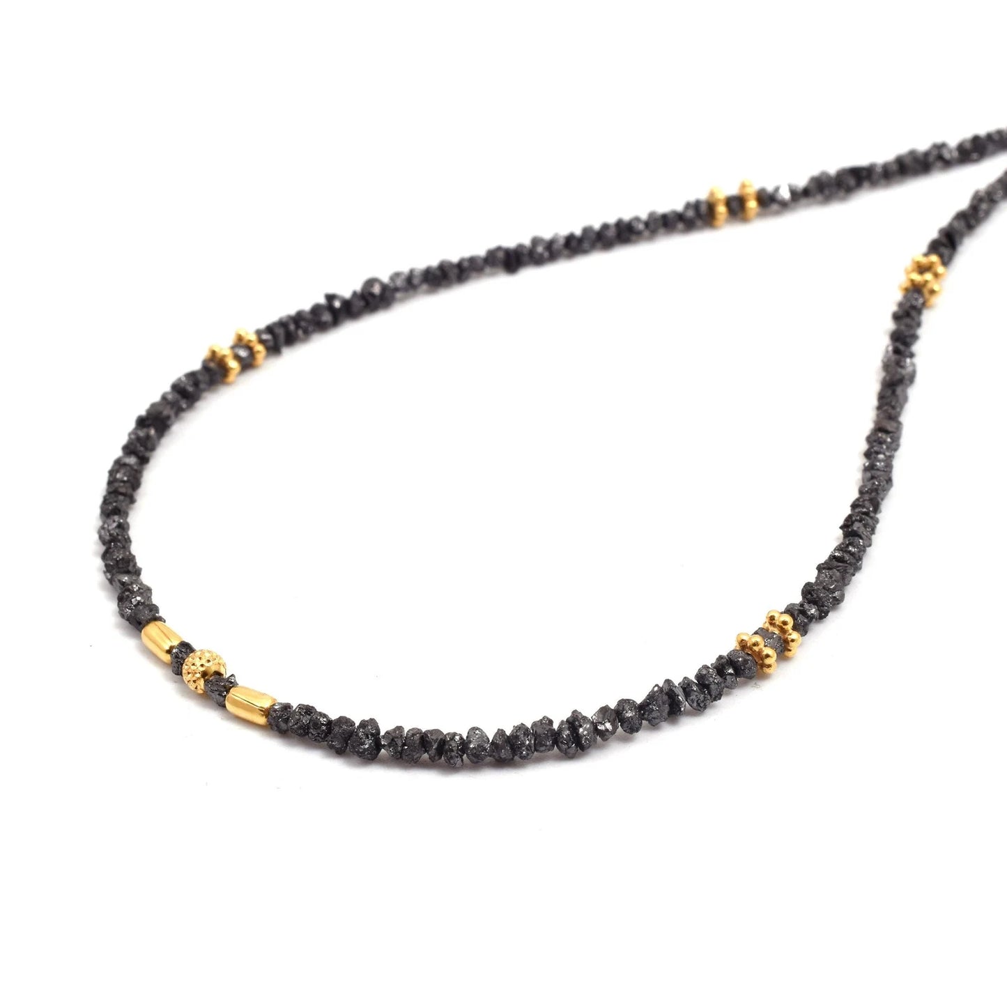 Uncut Black Diamond Necklace 2 - 3 mm
