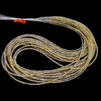 Yellow Diamond Bead 1.6 - 2.4mm AAA+ Faceted Rondelle Diamond Beads