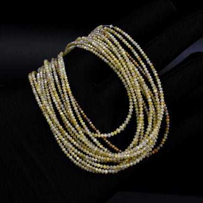 Yellow Diamond Bead 1.6 - 2.4mm AAA+ Faceted Rondelle Diamond Beads