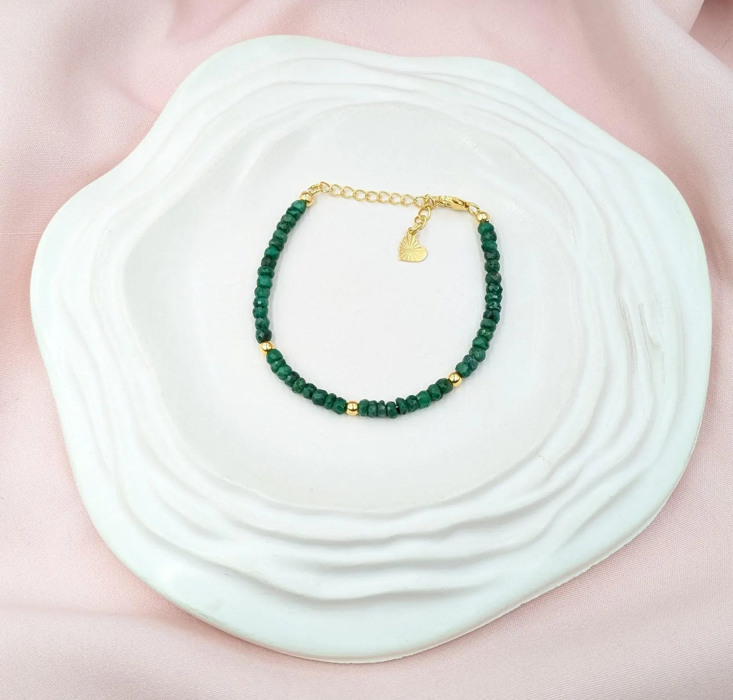 18K Emerald Corundum Bracelet