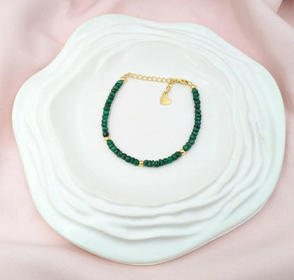 18K Emerald Corundum Bracelet