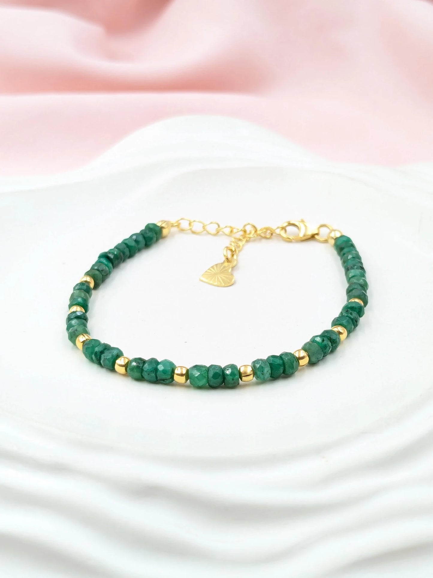 Emerald Bracelet 18K Gold Filled