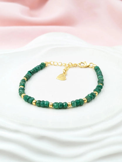 Emerald Bracelet 18K Gold Filled