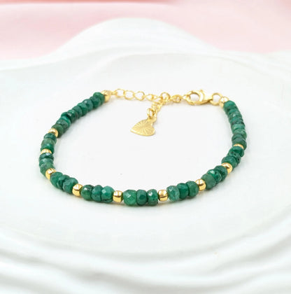 Emerald Bracelet 18K Gold Filled
