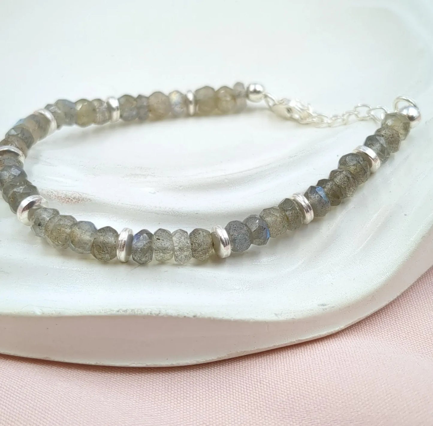 Blue Flashy Labradorite Bracelet