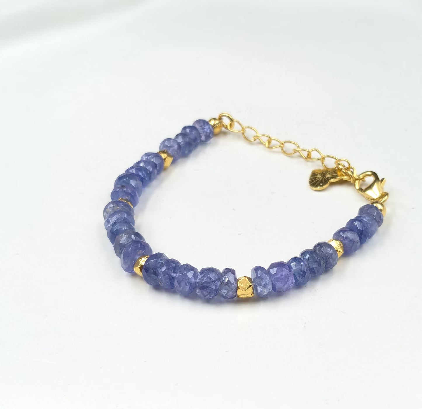 Tanzanite Bracelet 18k Gold Filled Tanzanite Beads Bracelet