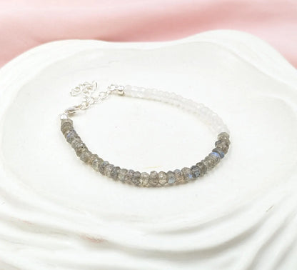 Blue Labradorite & Moonstone Bracelet