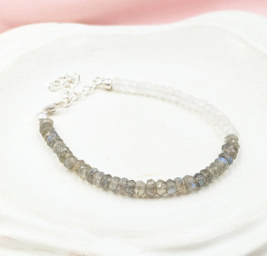 Blue Labradorite & Moonstone Bracelet