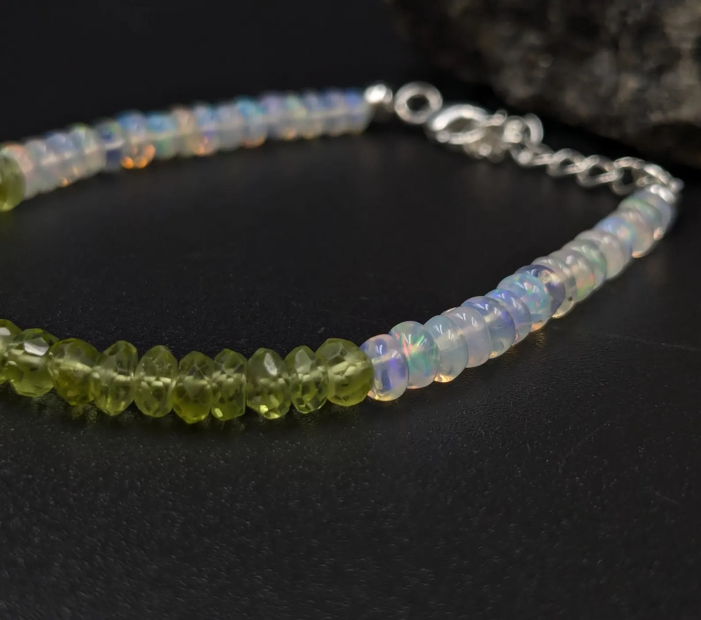 Ethiopian Opal & Peridot Bracelet