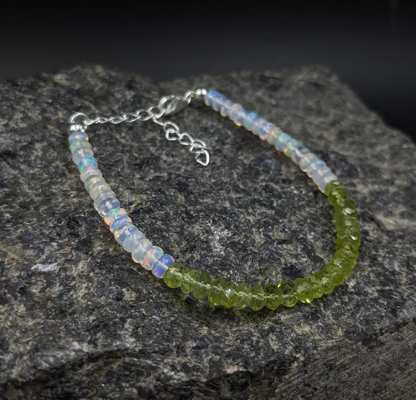 Ethiopian Opal & Peridot Bracelet