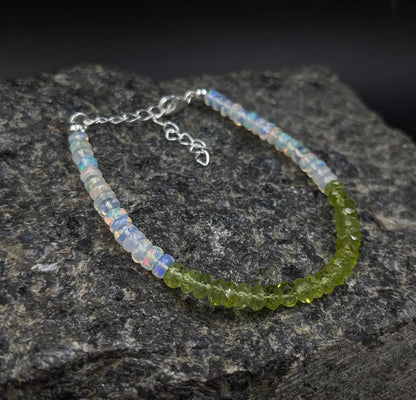Ethiopian Opal & Peridot Bracelet