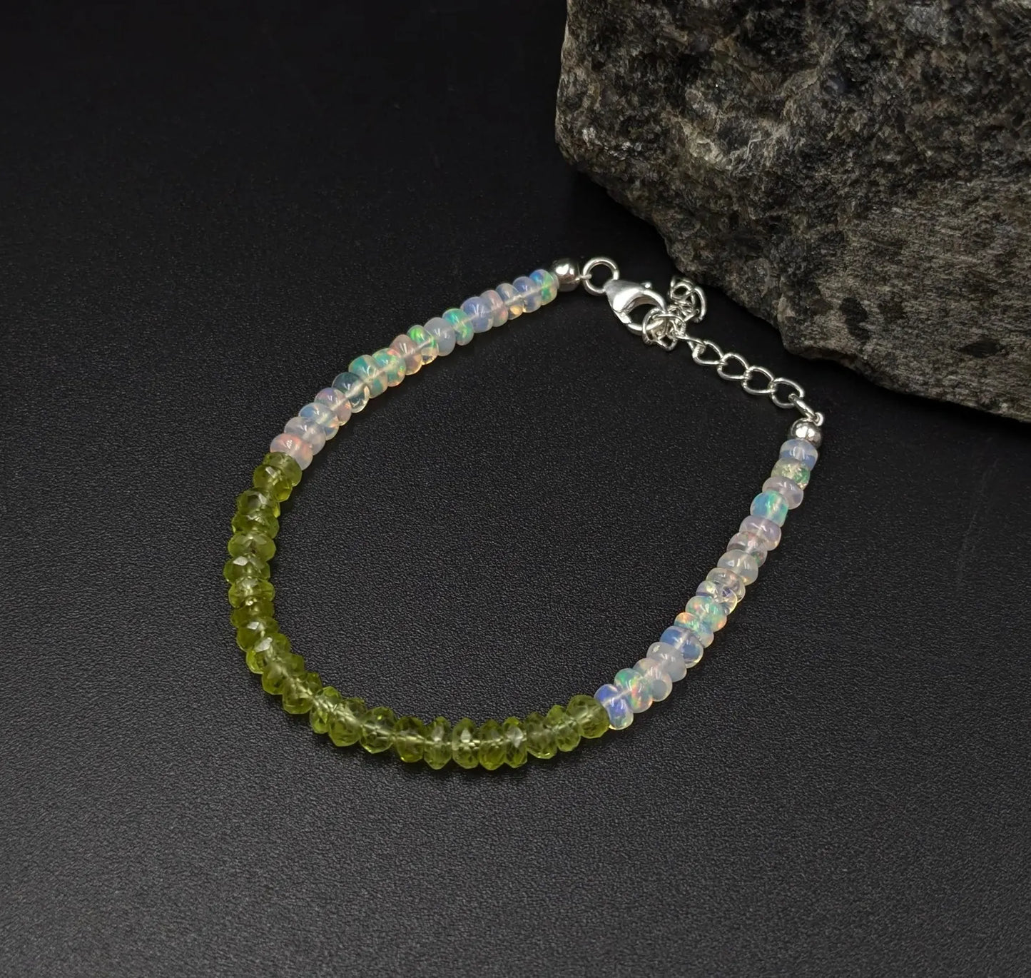 Ethiopian Opal & Peridot Bracelet