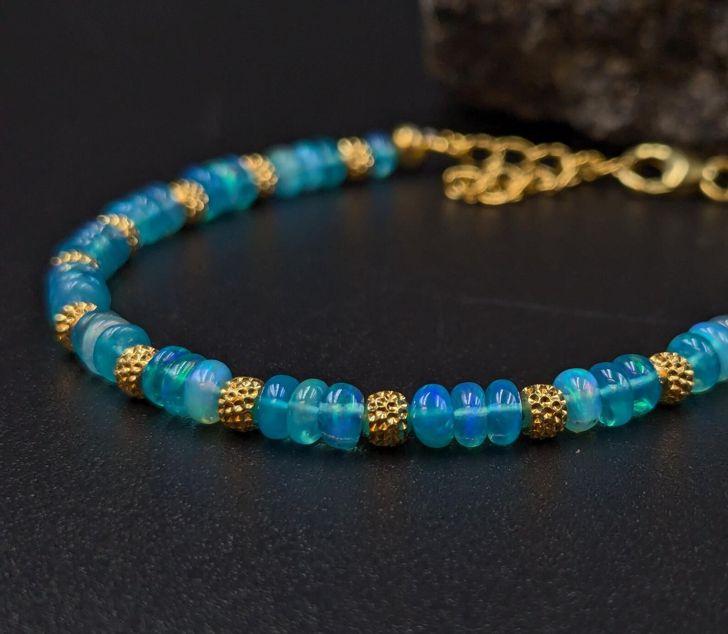 Blue Ethiopian Opal Bracelet