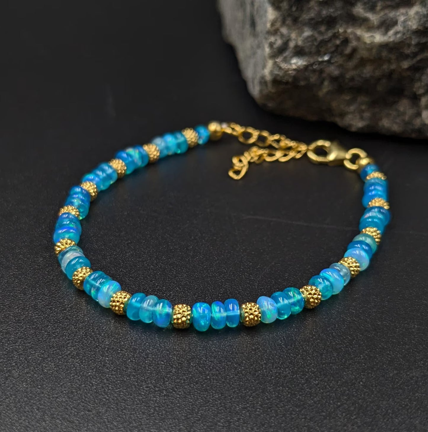 Blue Ethiopian Opal Bracelet