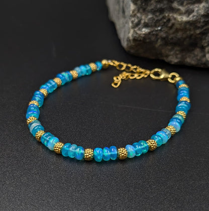 Blue Ethiopian Opal Bracelet