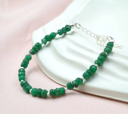 Emerald Bracelet Handmade Gemstone Jewelry