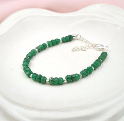 Emerald Bracelet Handmade Gemstone Jewelry