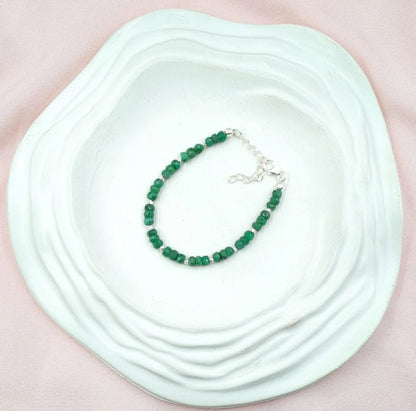 Emerald Bracelet Handmade Gemstone Jewelry