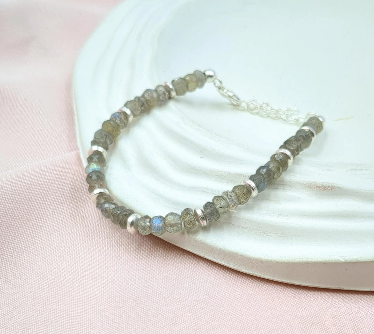 Blue Flashy Labradorite Bracelet