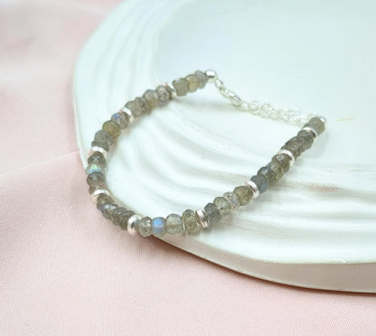 Blue Flashy Labradorite Bracelet