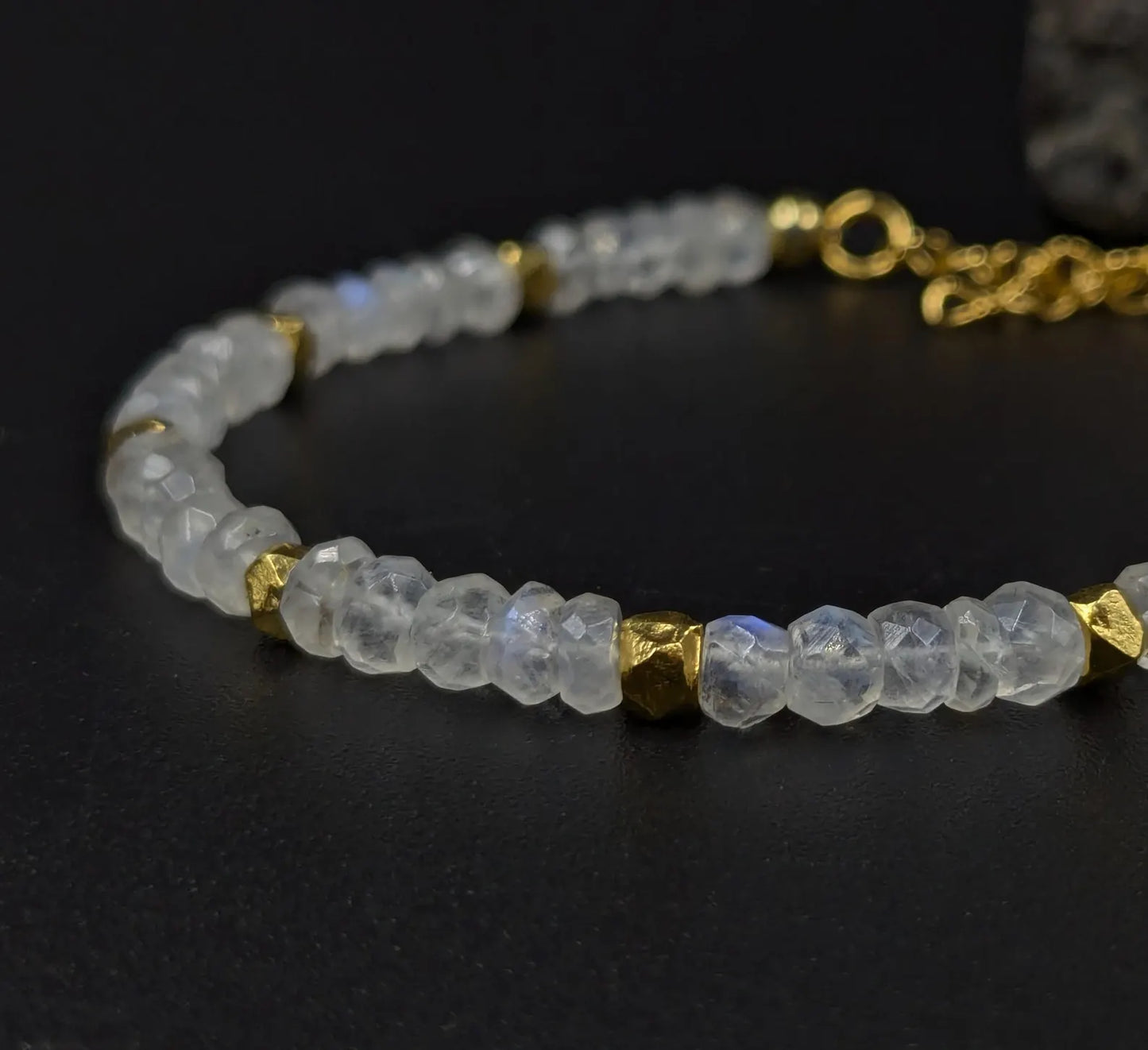 Rainbow Moonstone 18K Gold Filled Bracelet