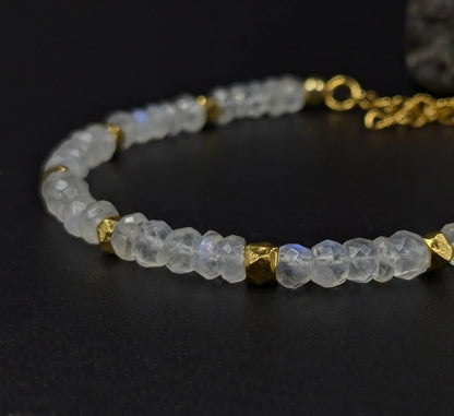 Rainbow Moonstone 18K Gold Filled Bracelet