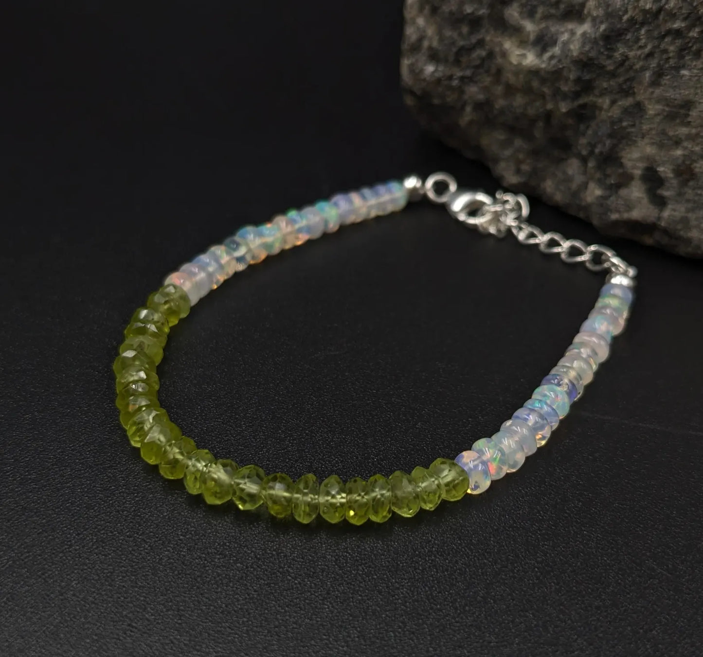 Ethiopian Opal & Peridot Bracelet