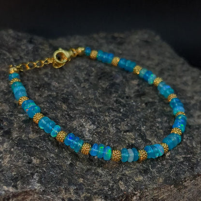 Blue Ethiopian Opal Bracelet