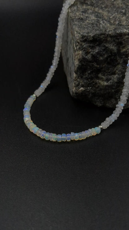 Ethiopian Opal & Moonstone Necklace