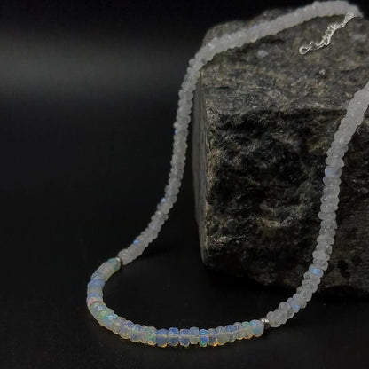 Ethiopian Opal & Moonstone Necklace