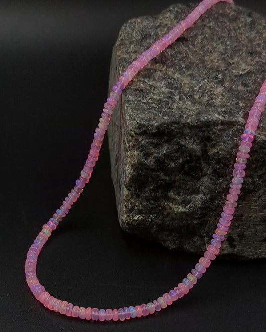 Pink Ethiopian Opal Necklace