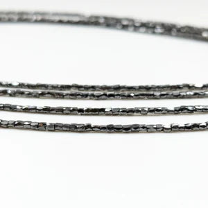 Black Diamond Beads Natural Faceted Tube Bead 1.3 - 2.5 mm Black Diamond Beads