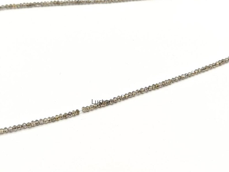Natural Champagne Diamond Bead Light Brown  1.8 - 2.5 mm Faceted Rondelle Bead