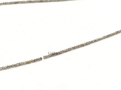 Natural Champagne Diamond Bead Light Brown  1.8 - 2.5 mm Faceted Rondelle Bead