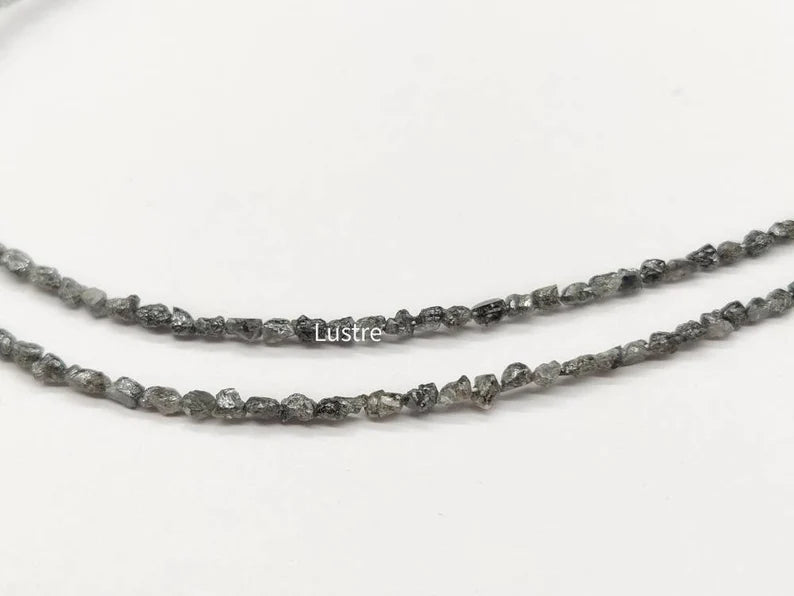 Grey Uncut Diamond Bead 2 - 3 mm Fancy Color 100% Natural Diamond Beads