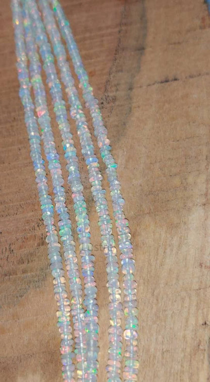 Ethiopian Opal Smooth Rondelle Beads Welo Opal Jewelry Handmade Gift Fire Opal ethiopia fire opal bead